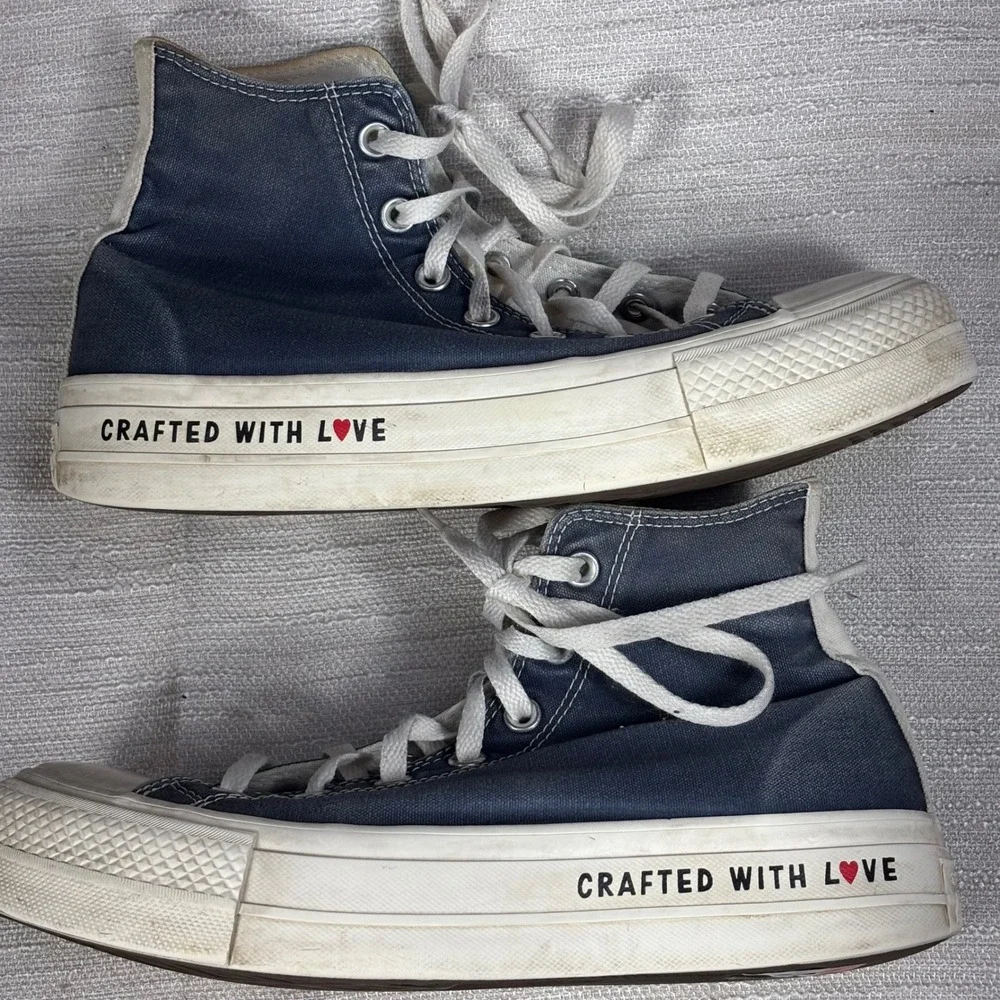 Converse Chuck Taylor All Star High Top Sneakers Navy Green Colorblock - Picture 8 of 11